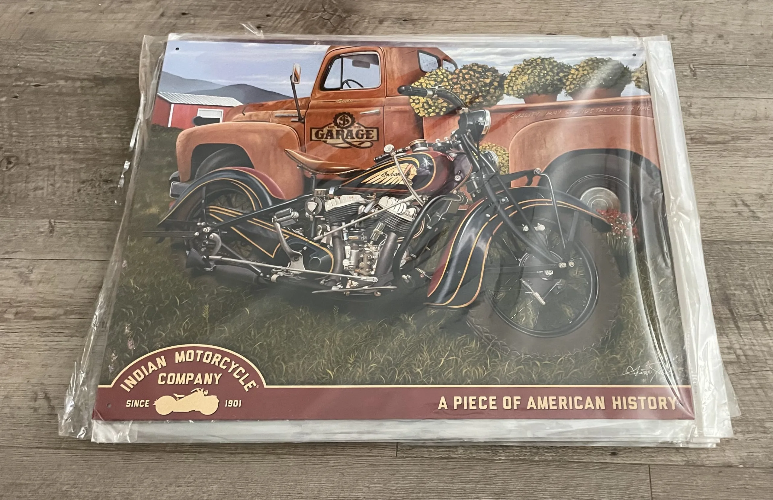 Indian Motorcycle-A Piece Of American History - Tin Signs Metal Sign
