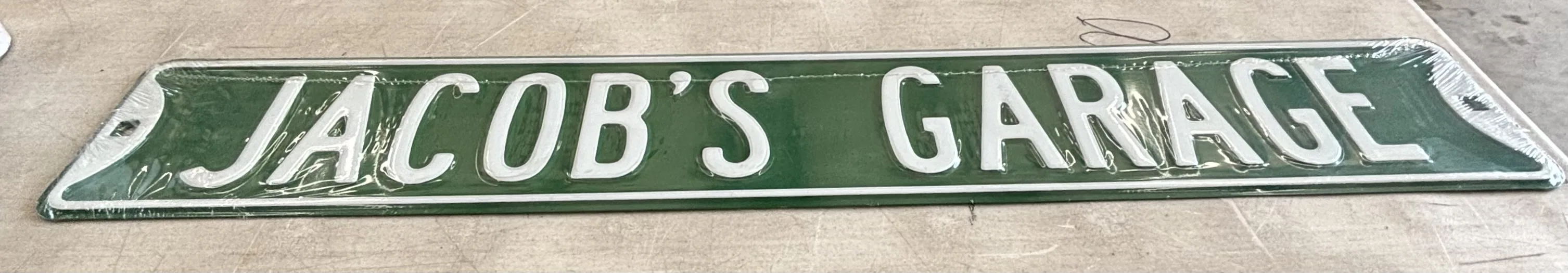 Jacob's Garage - Street-Garage/Shop Metal Sign