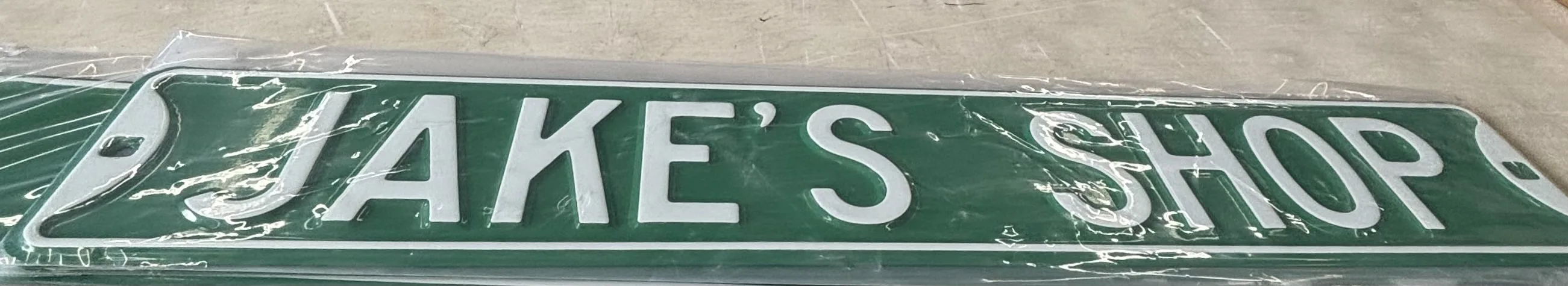Jake's Shop - Street Signs Metal Sign
