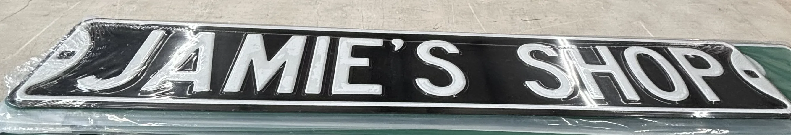 Jamie’s Shop - Street Signs Metal Sign