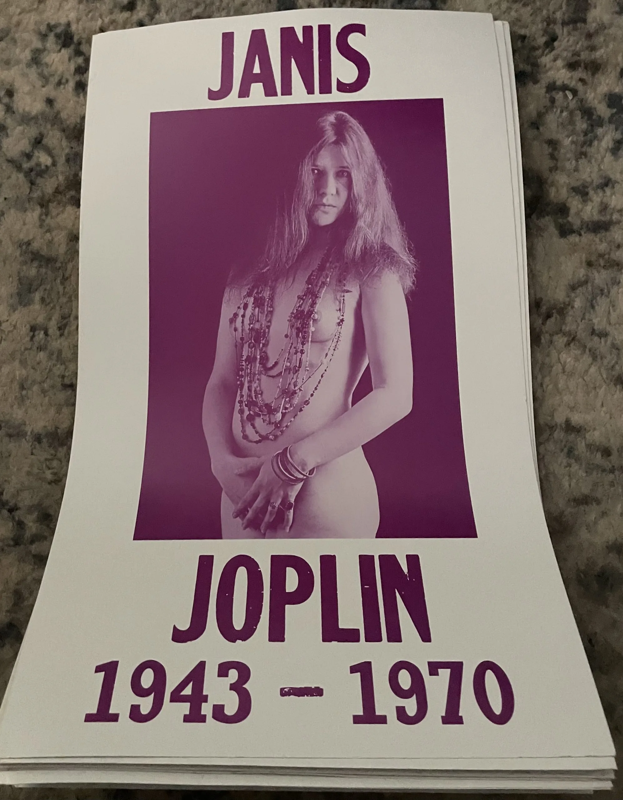 Janis Joplin-1943-1970 - Concert Posters Metal Sign