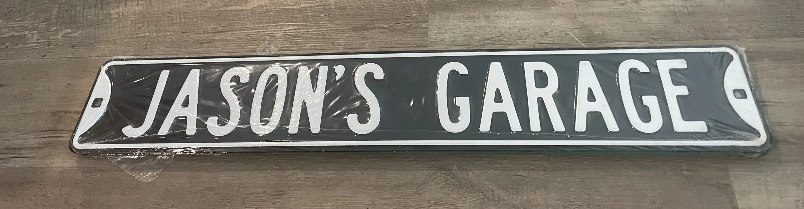 Jason's Garage - Street Signs Metal Sign