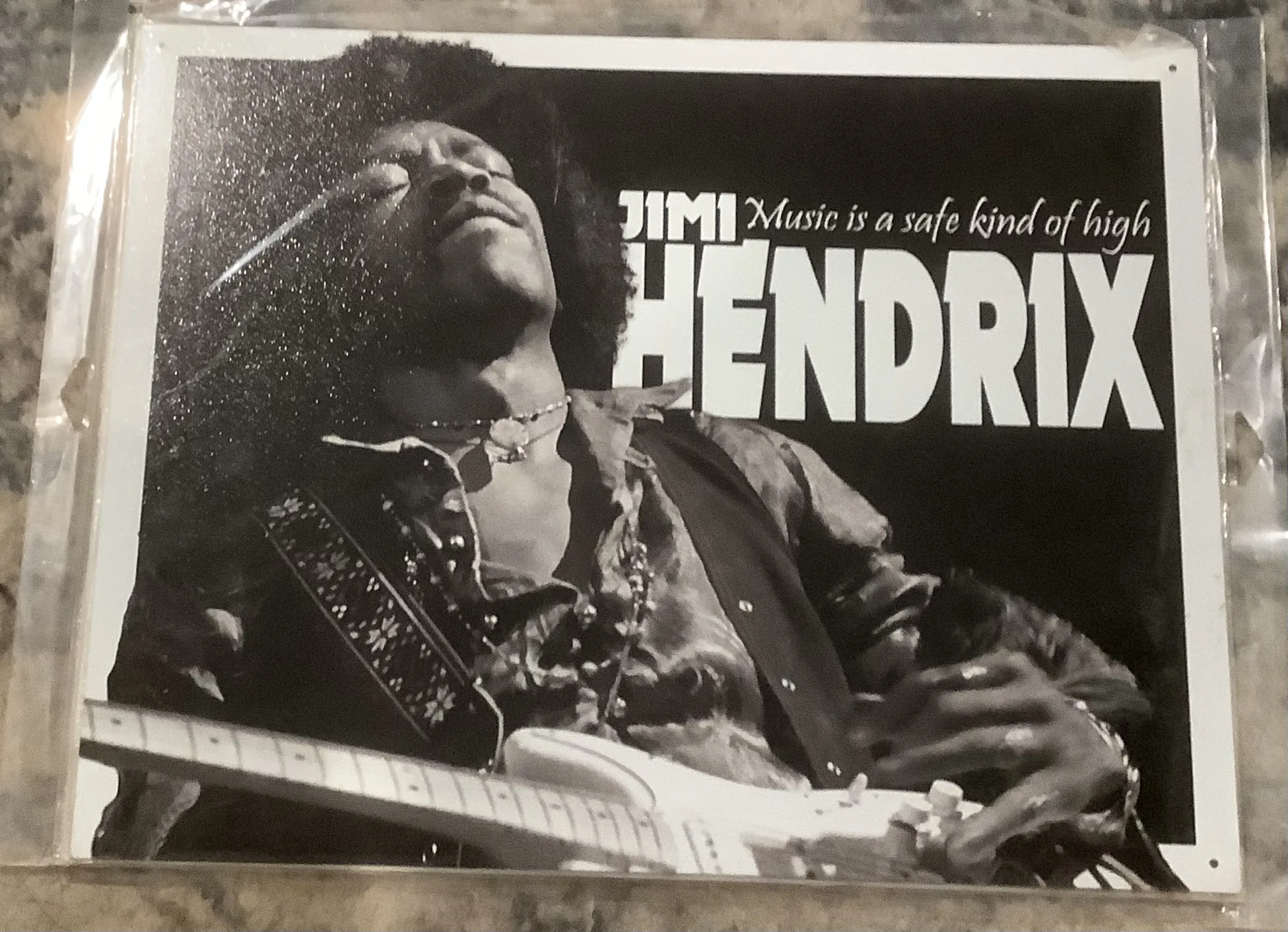 Jimi Hendrix-Music High - Tin Signs Metal Sign