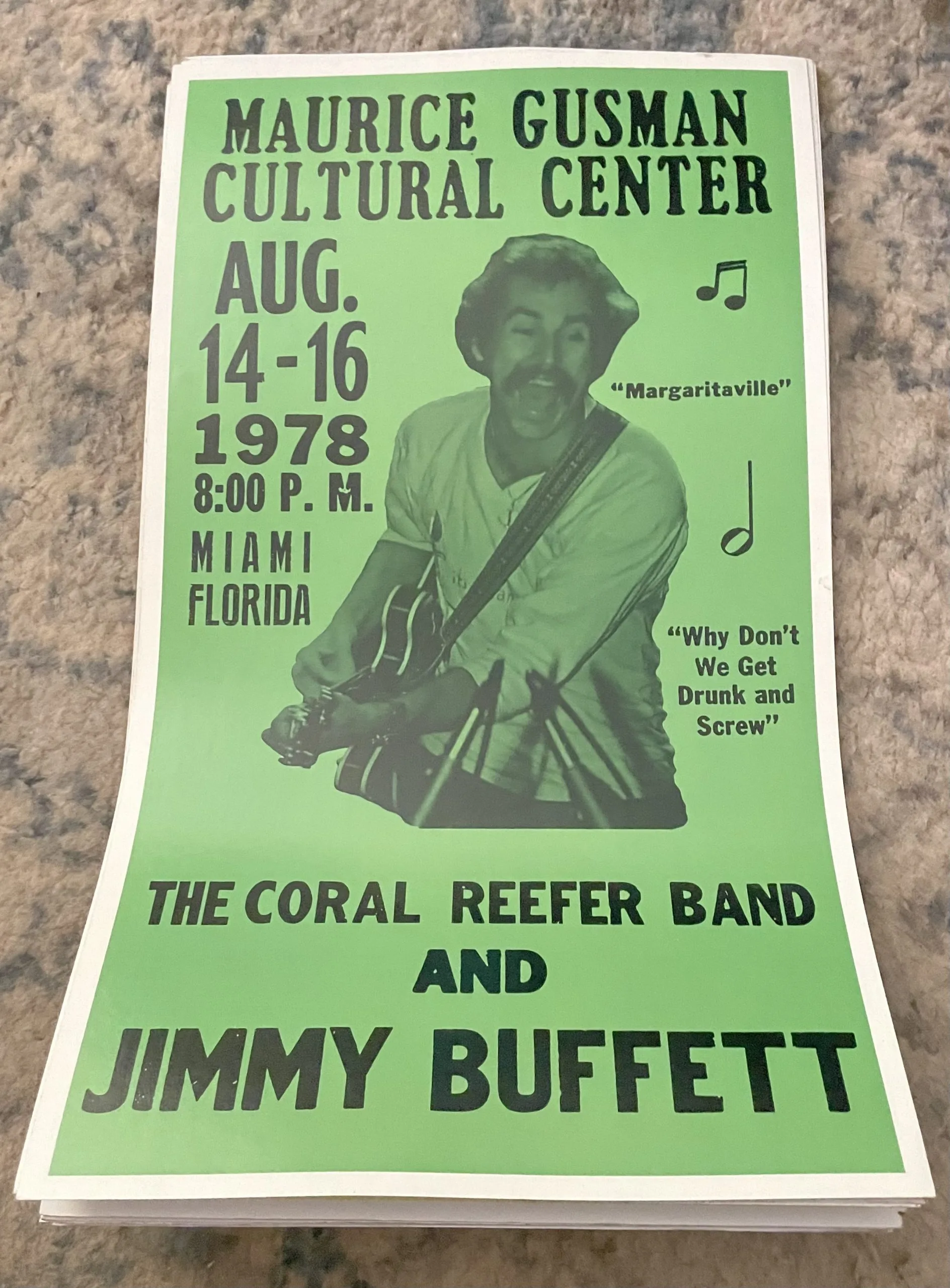 Jimmy Buffet-Maurice Gusman Culture Center - Concert Posters Metal Sign