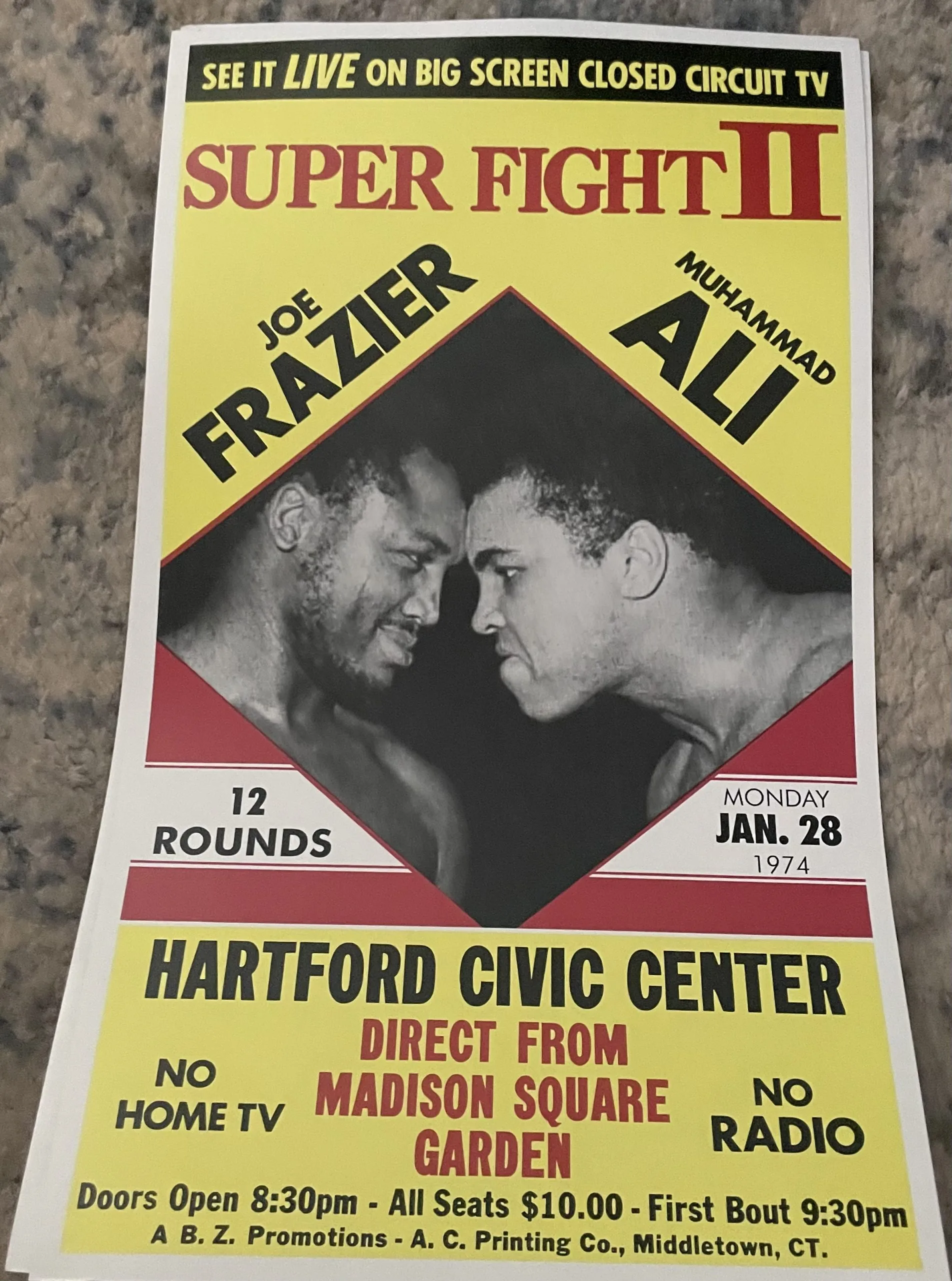 Joe Frazier-Muhammad Ali-Super Fight II - Concert Posters Metal Sign