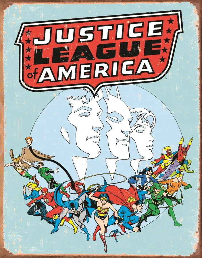 Justice League America - Retro - Tin Signs Metal Sign
