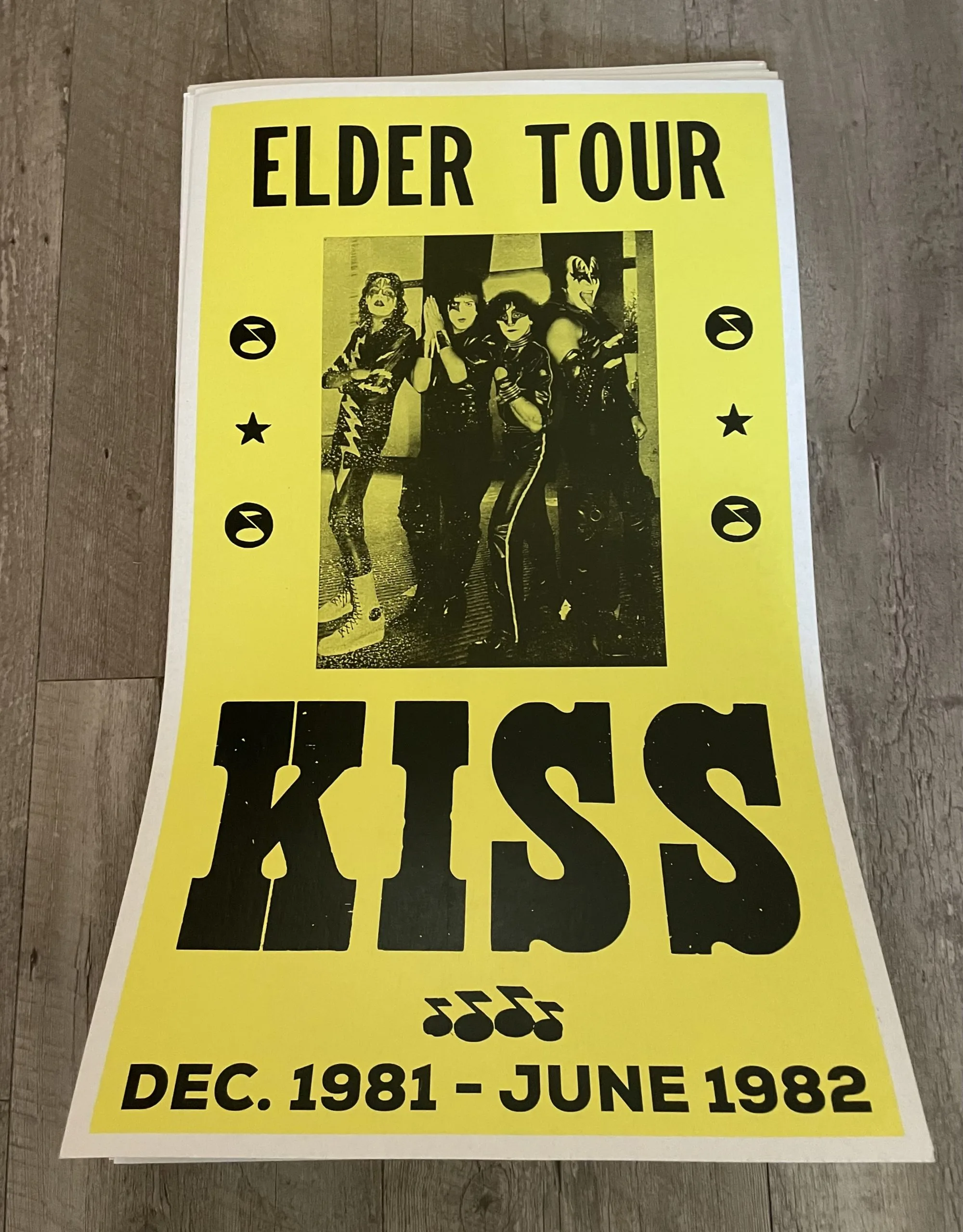 Kiss-Elder Tour-Dec. 1981-June 1982 - Concert Posters Metal Sign