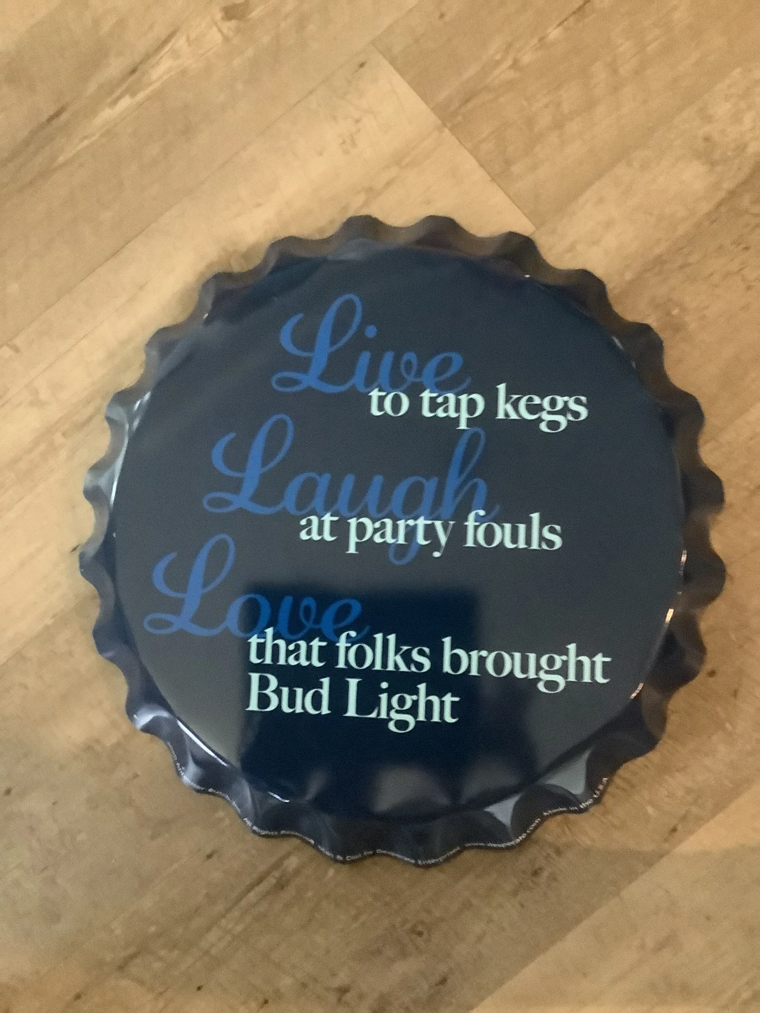 Live to Tap Kegs Bottle Cap - Bottle Caps Metal Sign