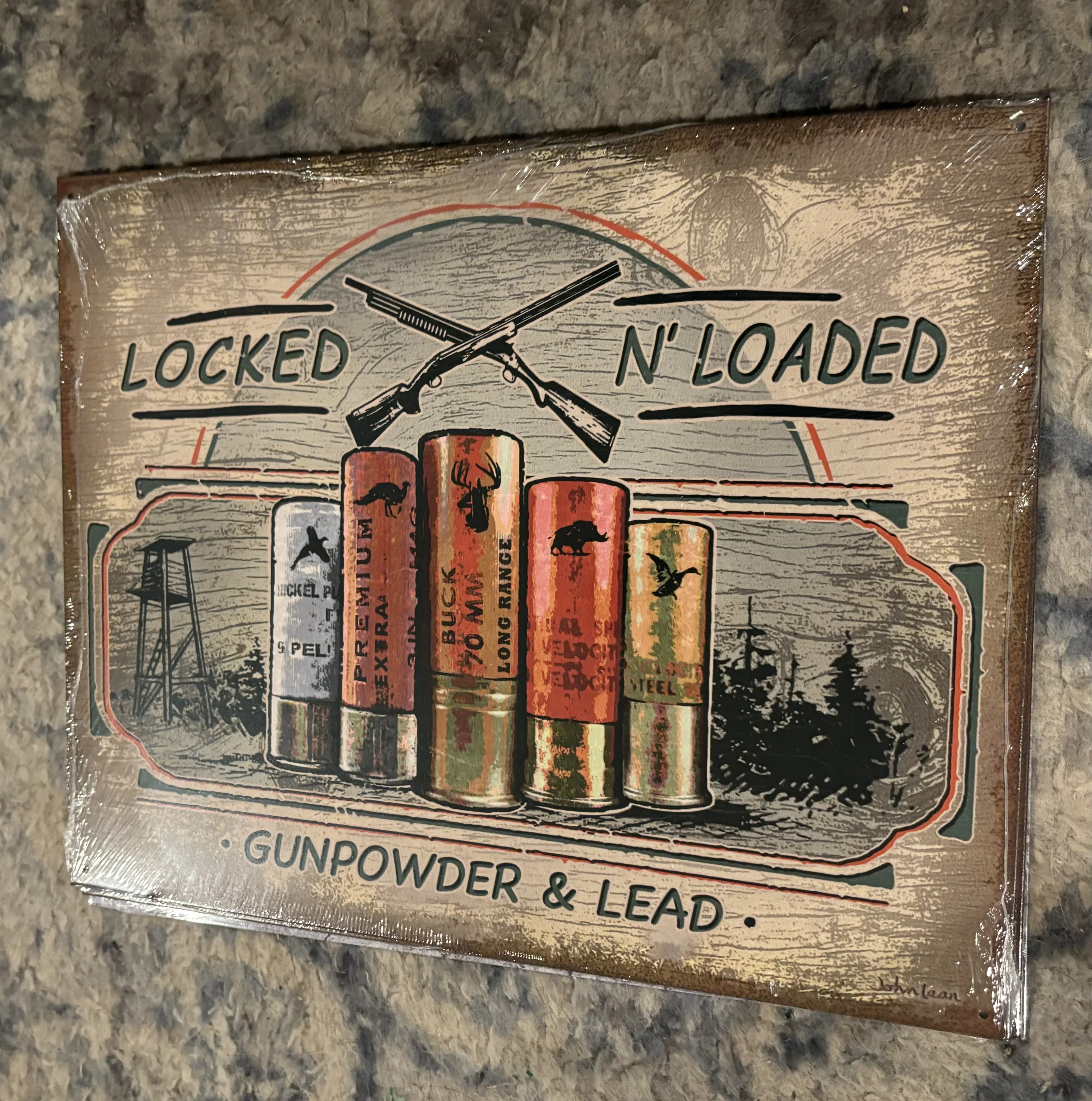 Locked N' Loaded-Gun Powder & Lead - Tin Signs Metal Sign
