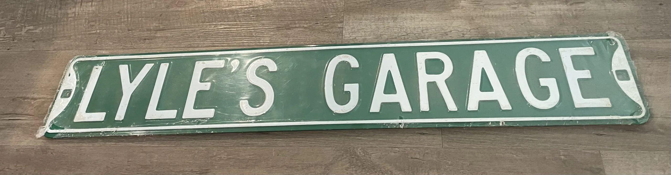 Lyle's Garage - Street Signs Metal Sign