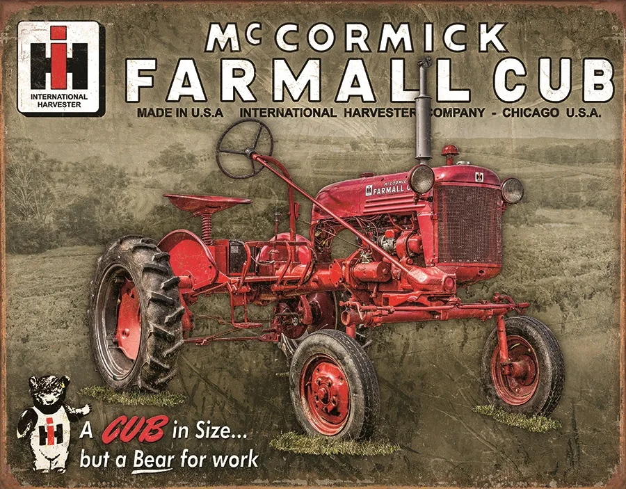 McCormick Farmall Cub (Tractor) - A Cub In Size…But A Bear For Work - Tin Signs Metal Sign