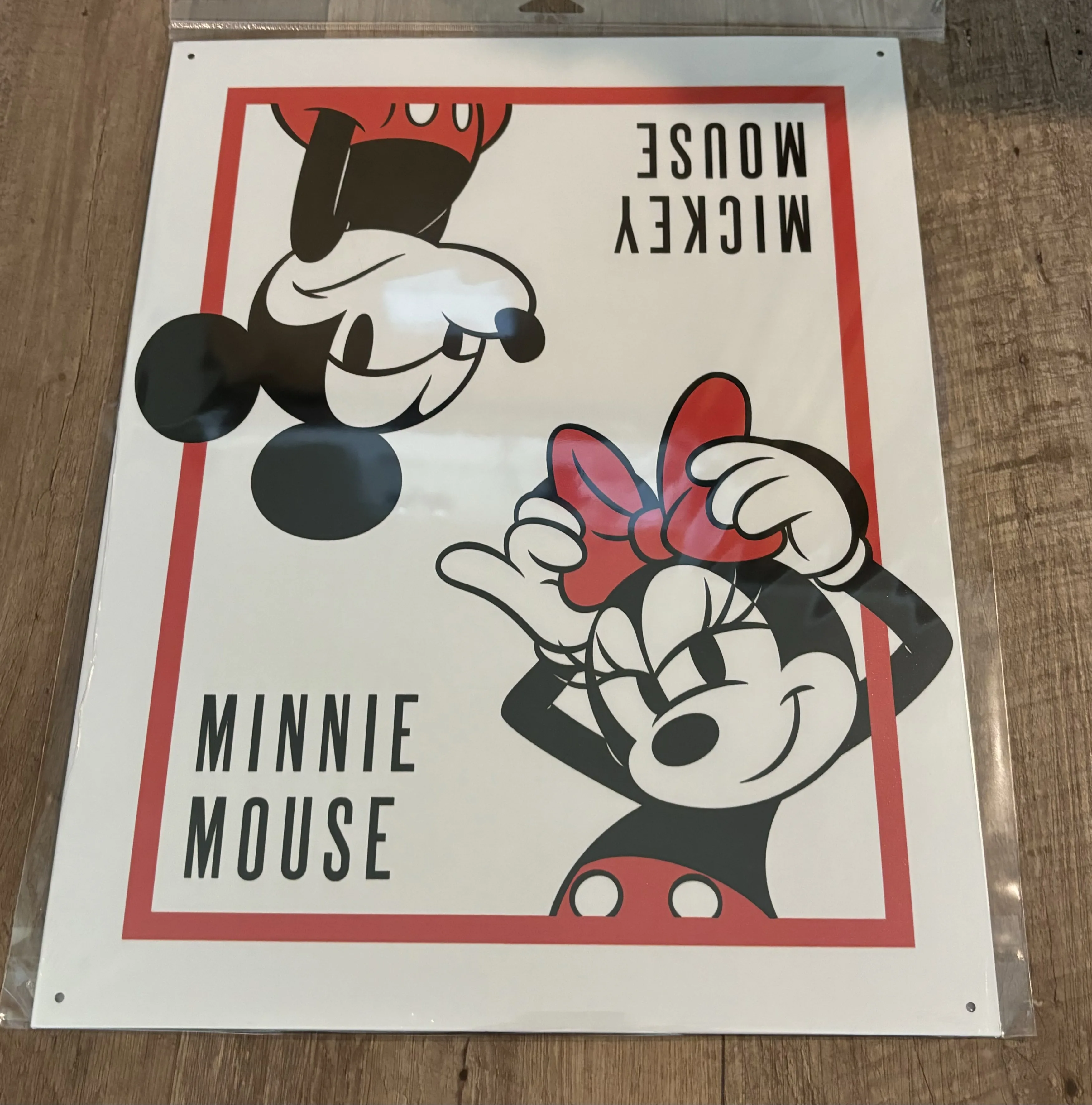 Mickey & Minnie Mouse (Names) - Disney Metal Sign