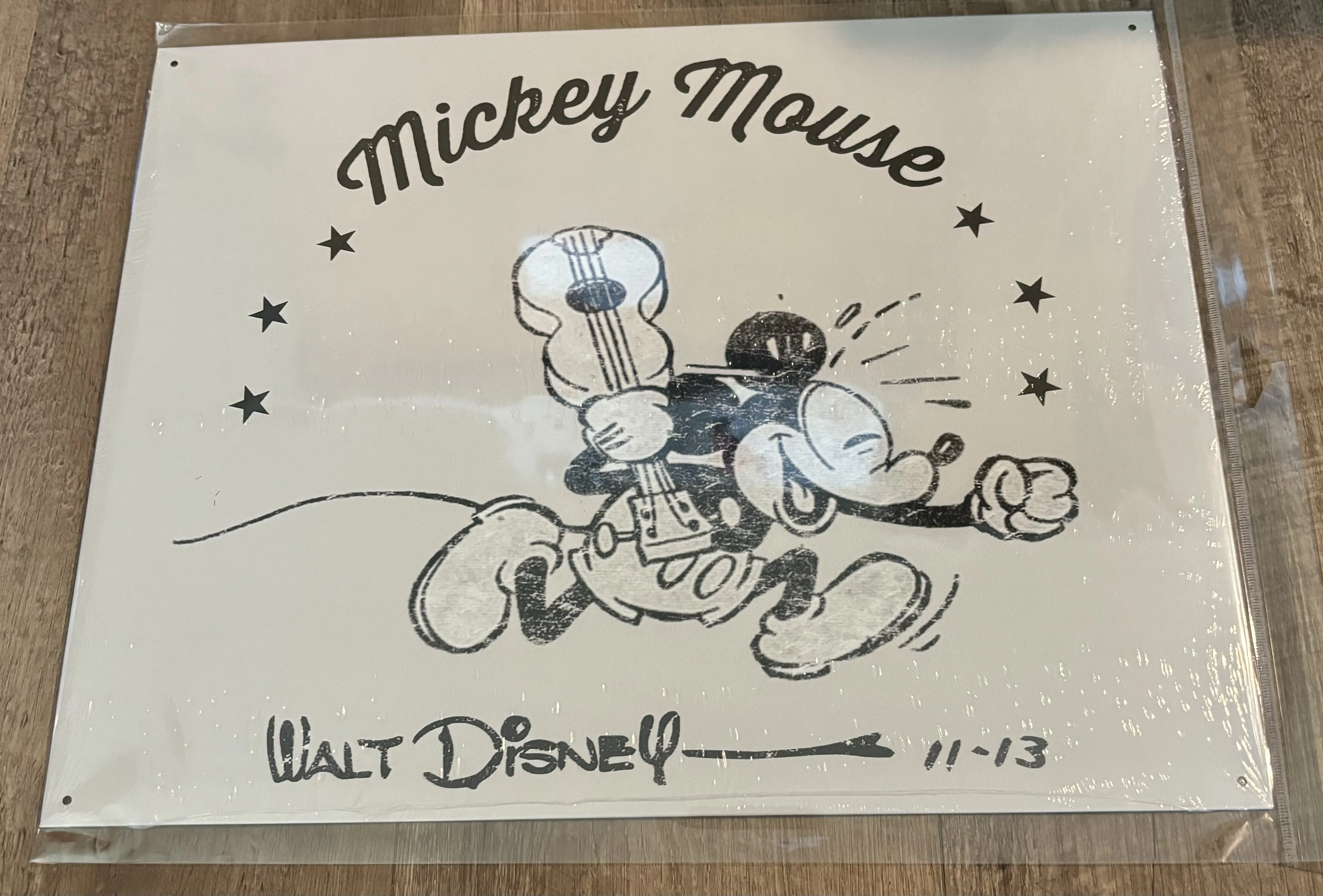 Mickey Mouse-Guitar - Disney Metal Sign
