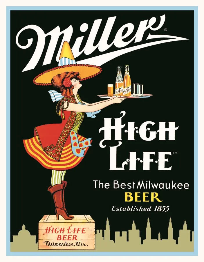 Miller High Life - The Best Milwaukee Beer (Server) - Tin Signs Metal Sign