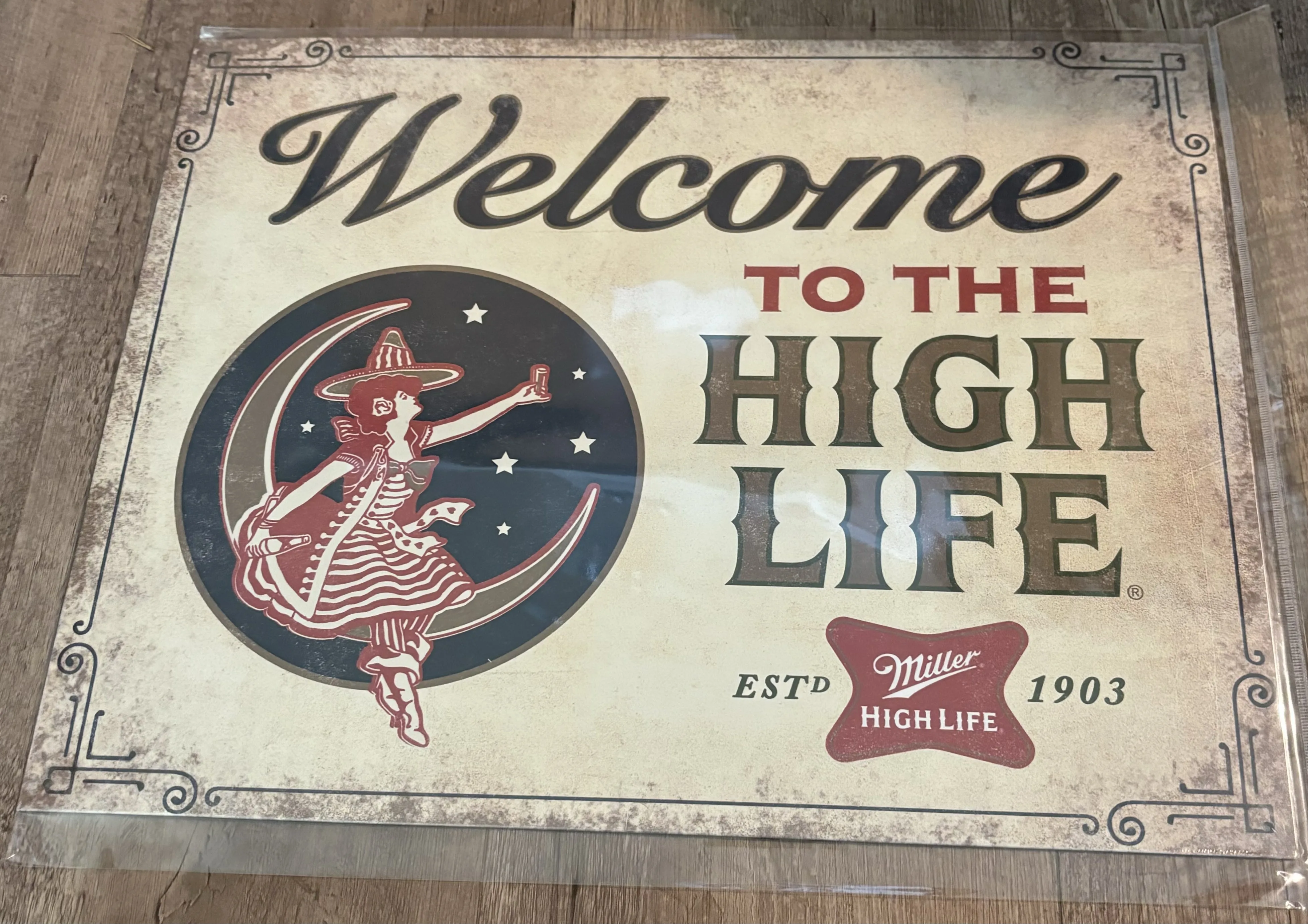 Miller-Welcome To The High Life - Alcohol Metal Sign