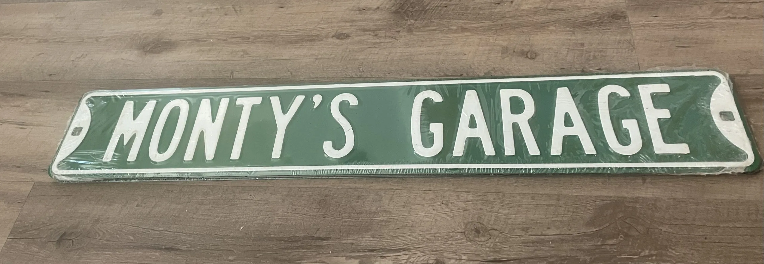 Monty's Garage - Street Signs Metal Sign