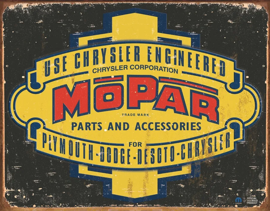 Mopar Use Chrysler Engineered Parts & Accessories - Tin Signs Metal Sign