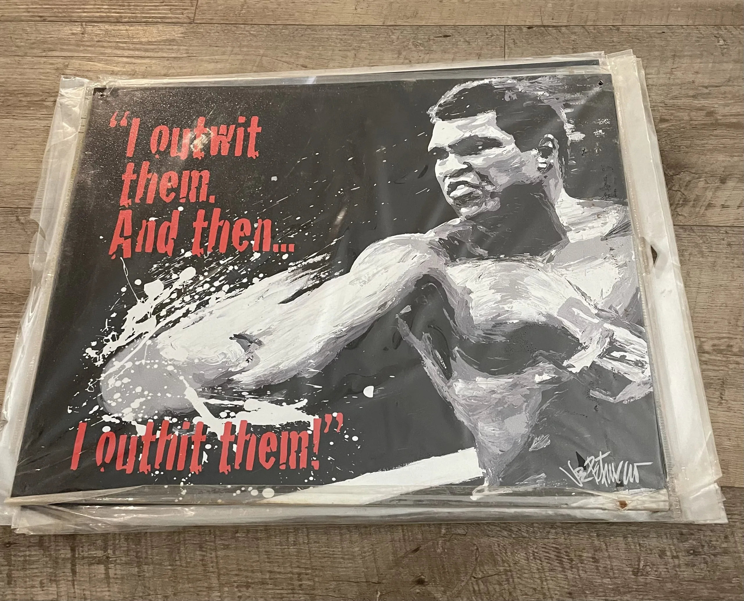 Mouhamad Ali-I Outwit Them And Then-I Outhit Them - Tin Signs Metal Sign