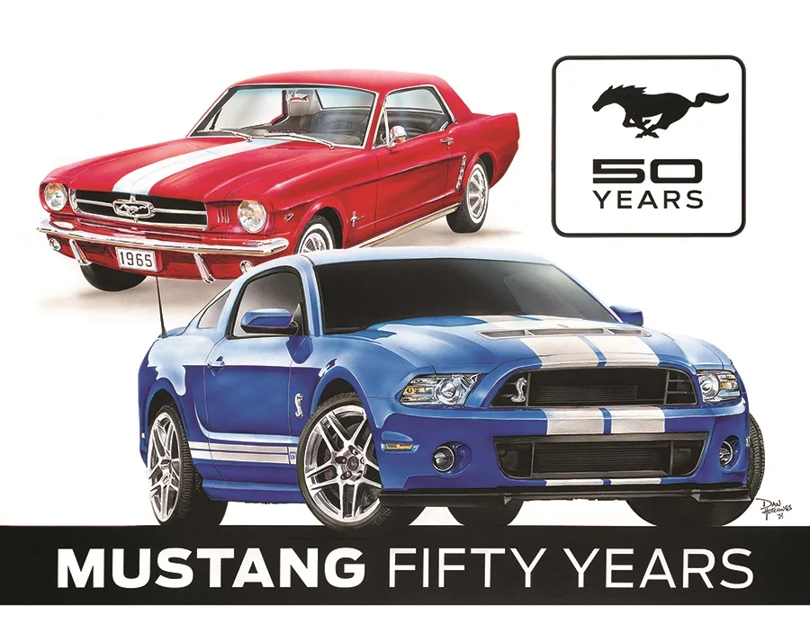 Mustang Fifty Years - Tin Signs Metal Sign