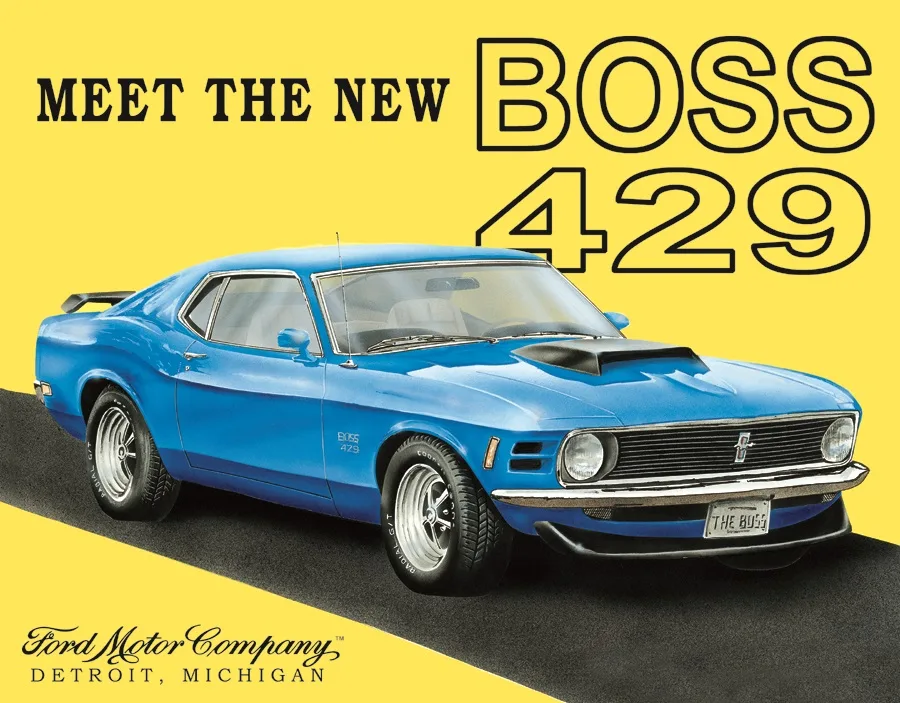 Mustang - Meet The New Boss 429 - Tin Signs Metal Sign