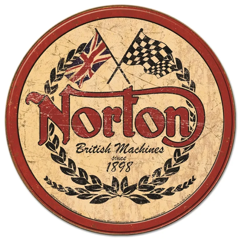 Norton Logo (Round) - Tin Signs Metal Sign