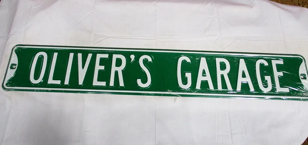 Oliver's Garage - Street Signs Metal Sign