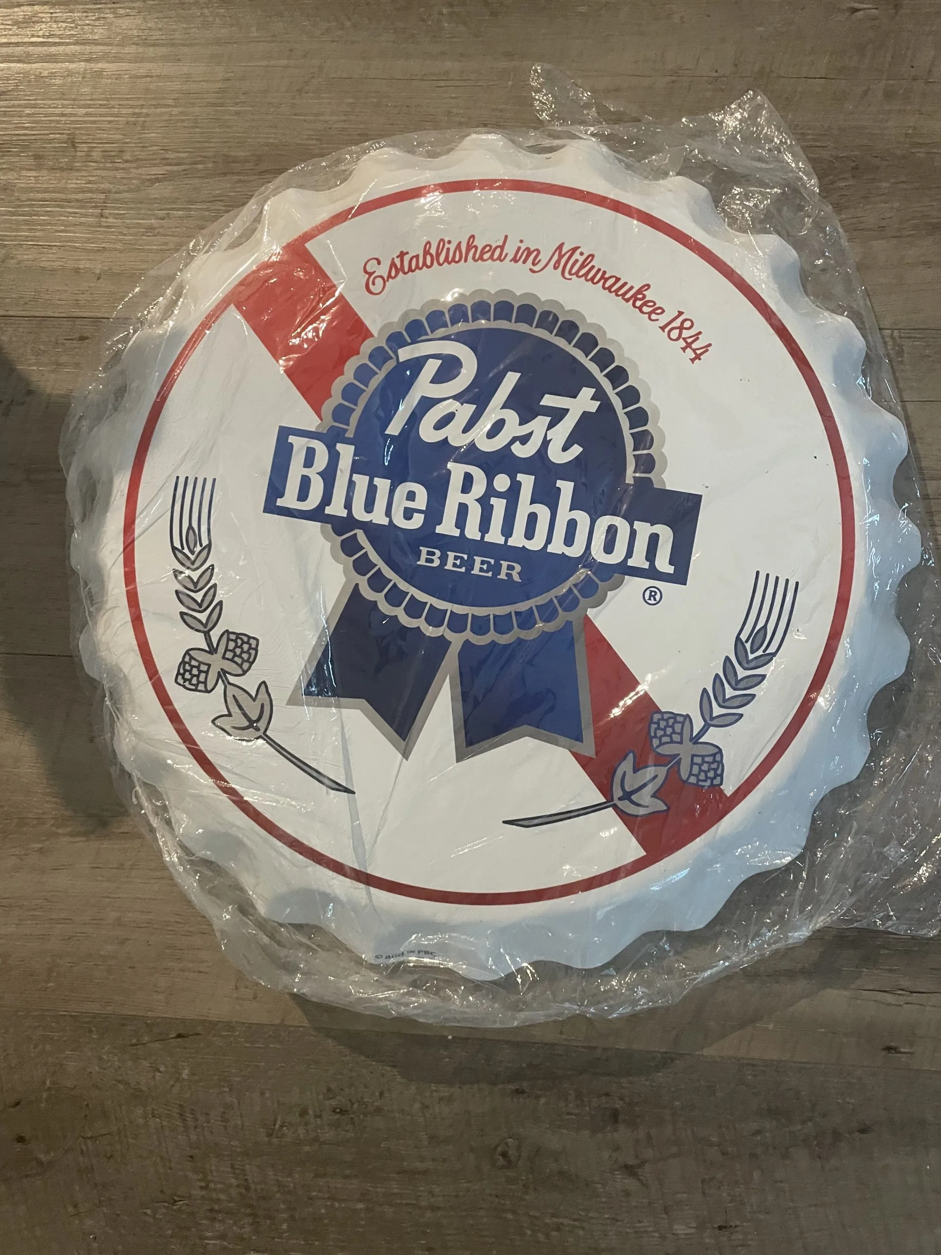 Pabst Blue Ribbon Bottle Cap - Bottle Caps Metal Sign