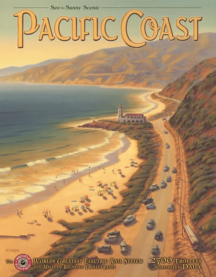 Pacific Coast - World's Greatest Electric Rail System - Tin Signs Metal Sign