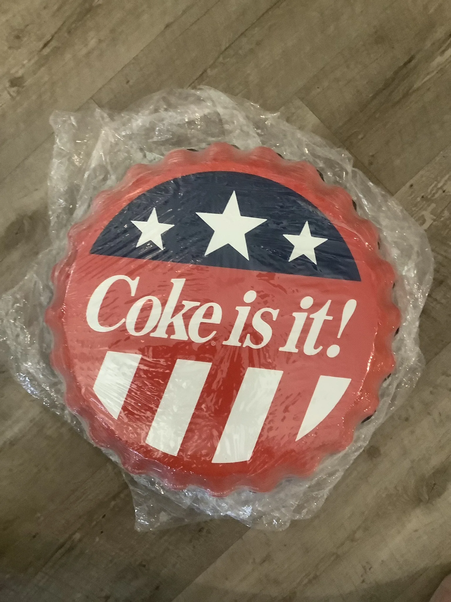 Patriotic Coke is it Bottle Cap - Bottle Caps Metal Sign
