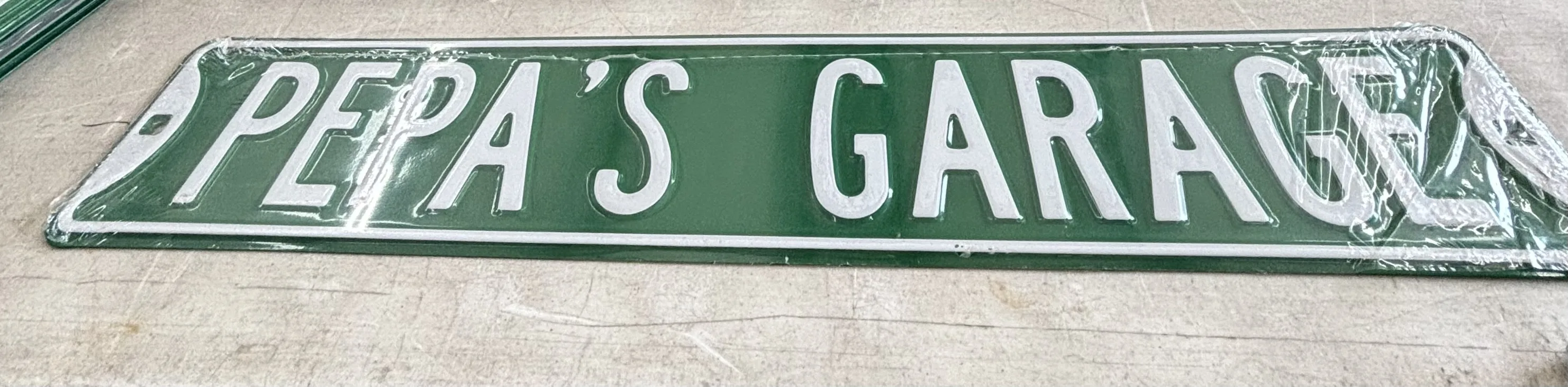 Pepa's Garage - Street Signs Metal Sign