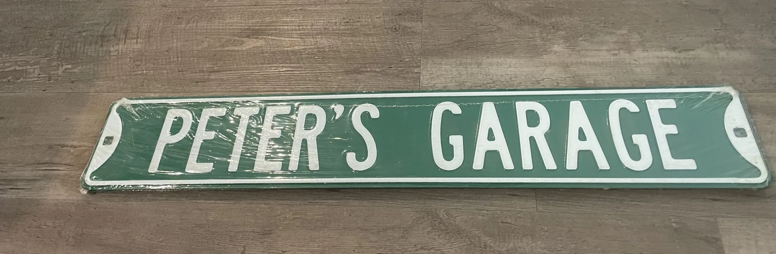 Peter's Garage - Street Signs Metal Sign