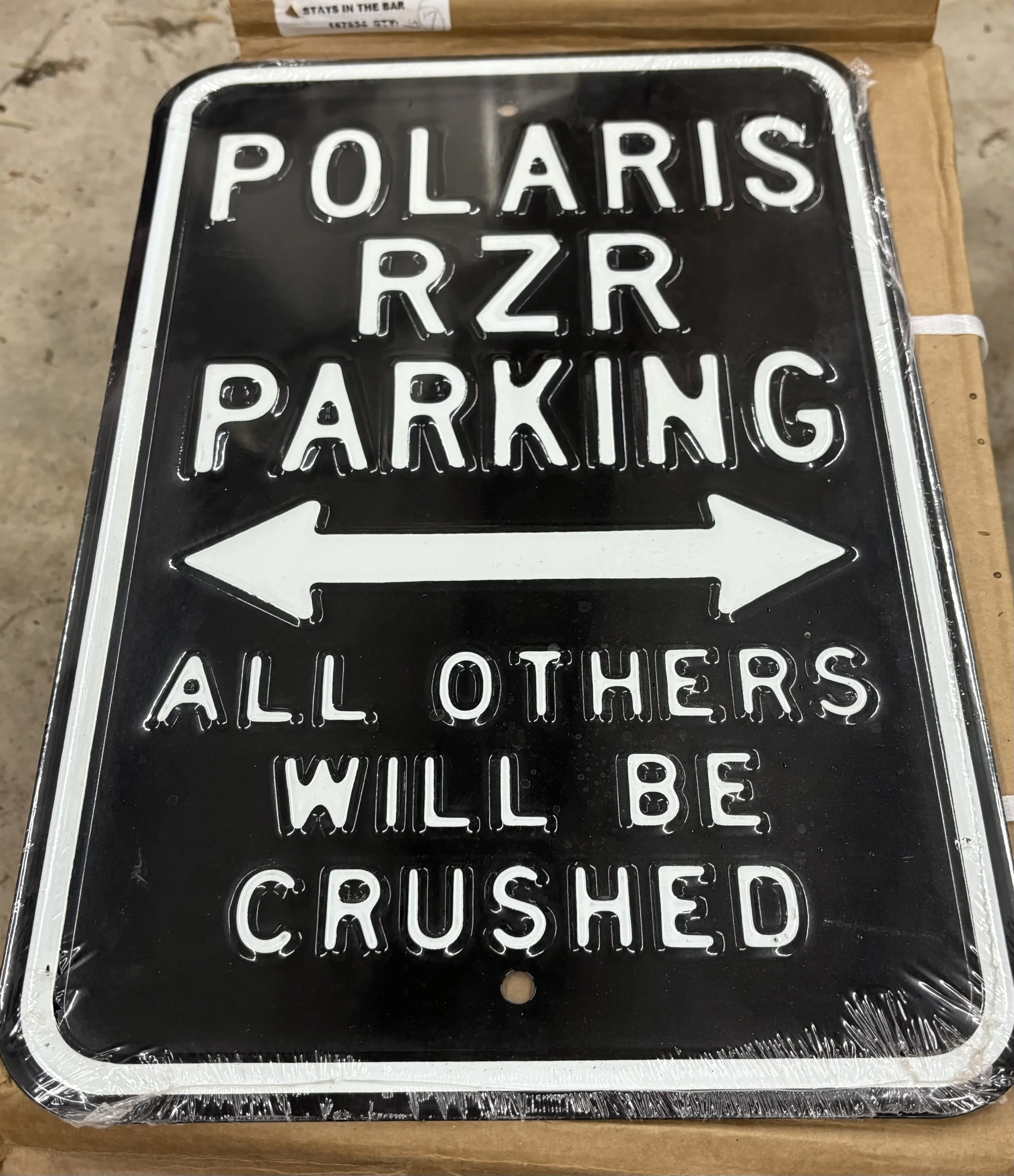 Polaris Rzr Parking-All Others Will Be Crushed - Parking Signs Metal Sign