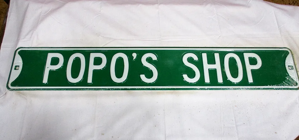 Popo's Shop - Street Signs Metal Sign