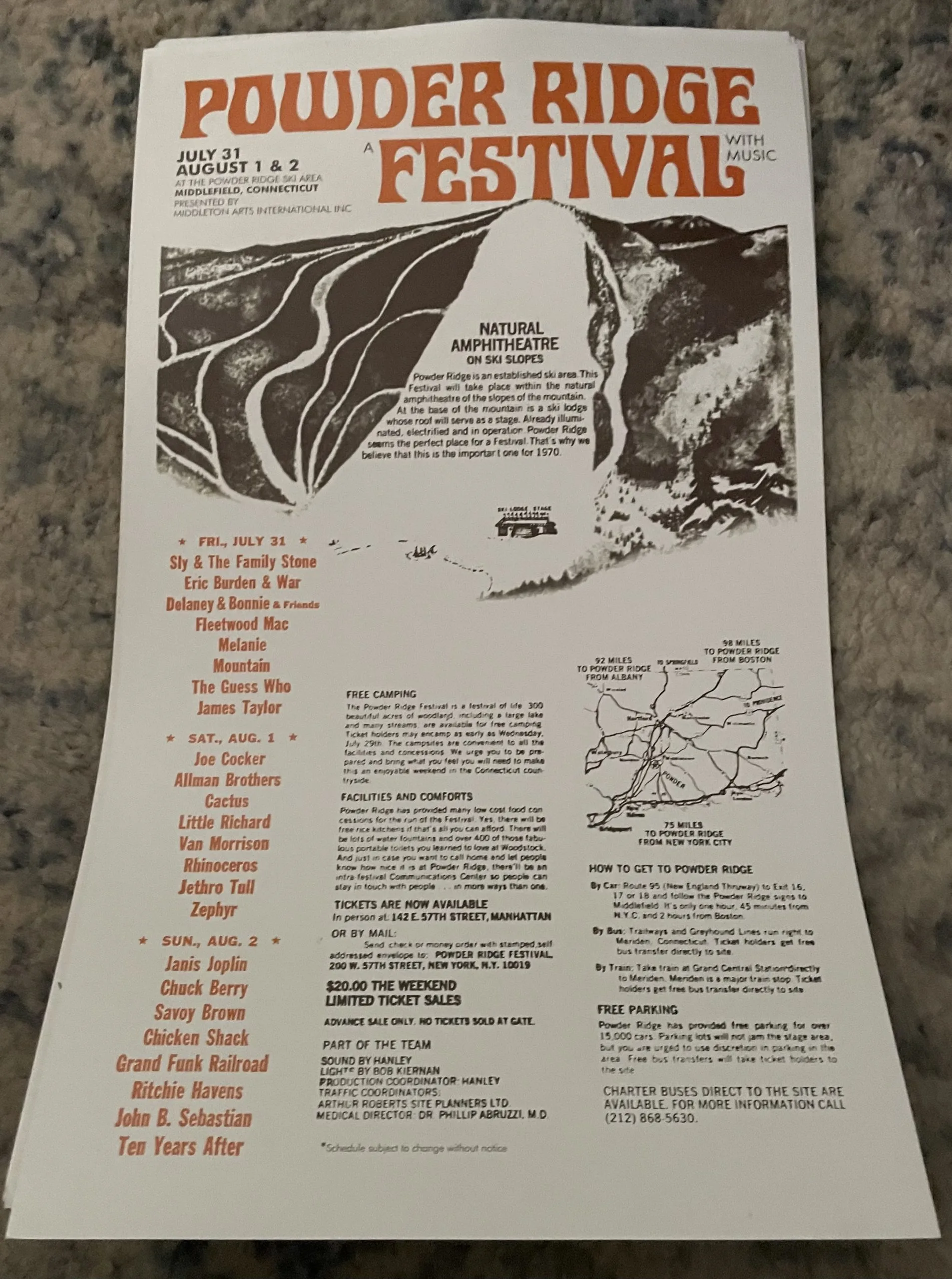 Powder Ridge Festival - Concert Posters Metal Sign