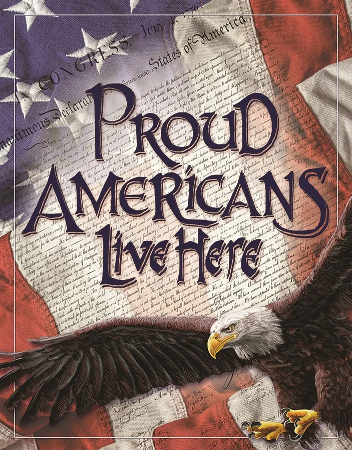 Proud Americans Live Here - Tin Signs Metal Sign