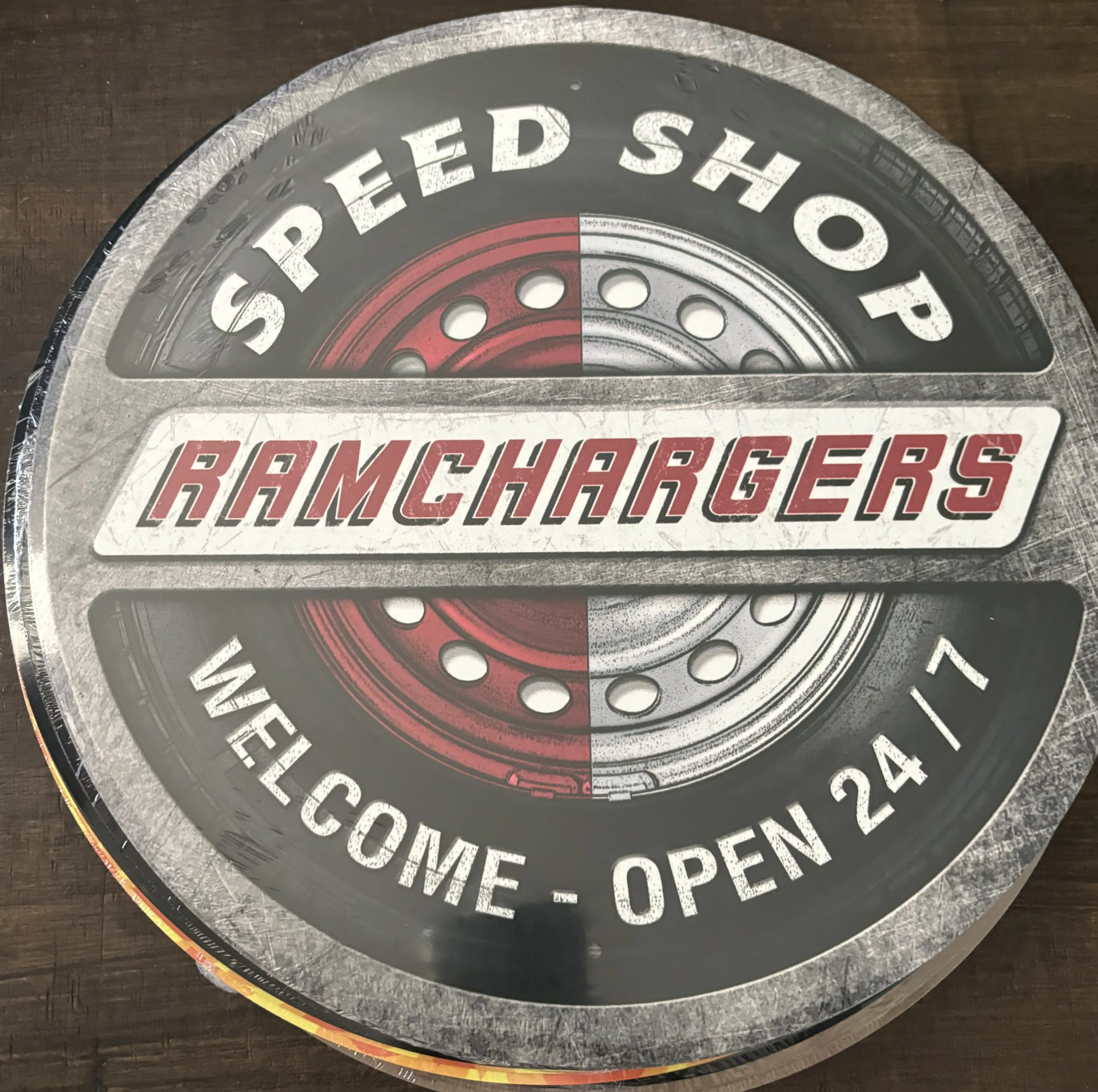Ram Chargers-Speed Shop (Round) - Tin Signs Metal Sign