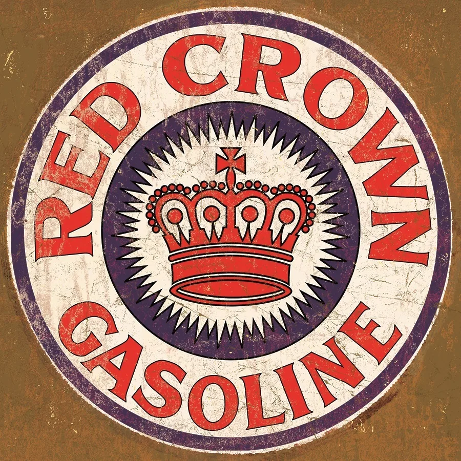 Red Crown Gasoline - Tin Signs Metal Sign