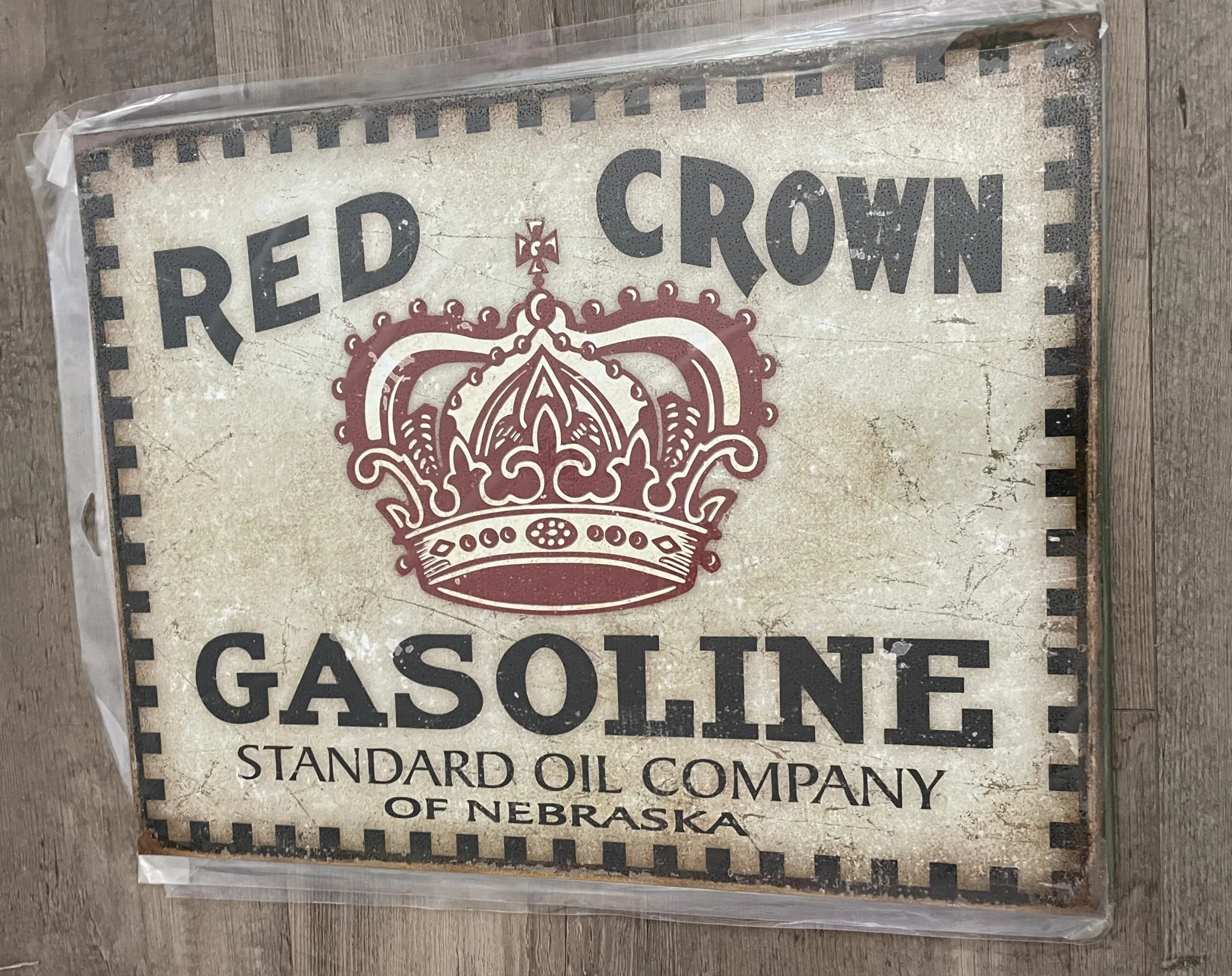 Red Crown Gasoline-Standard Oil Company Of Nebraska - Tin Signs Metal Sign