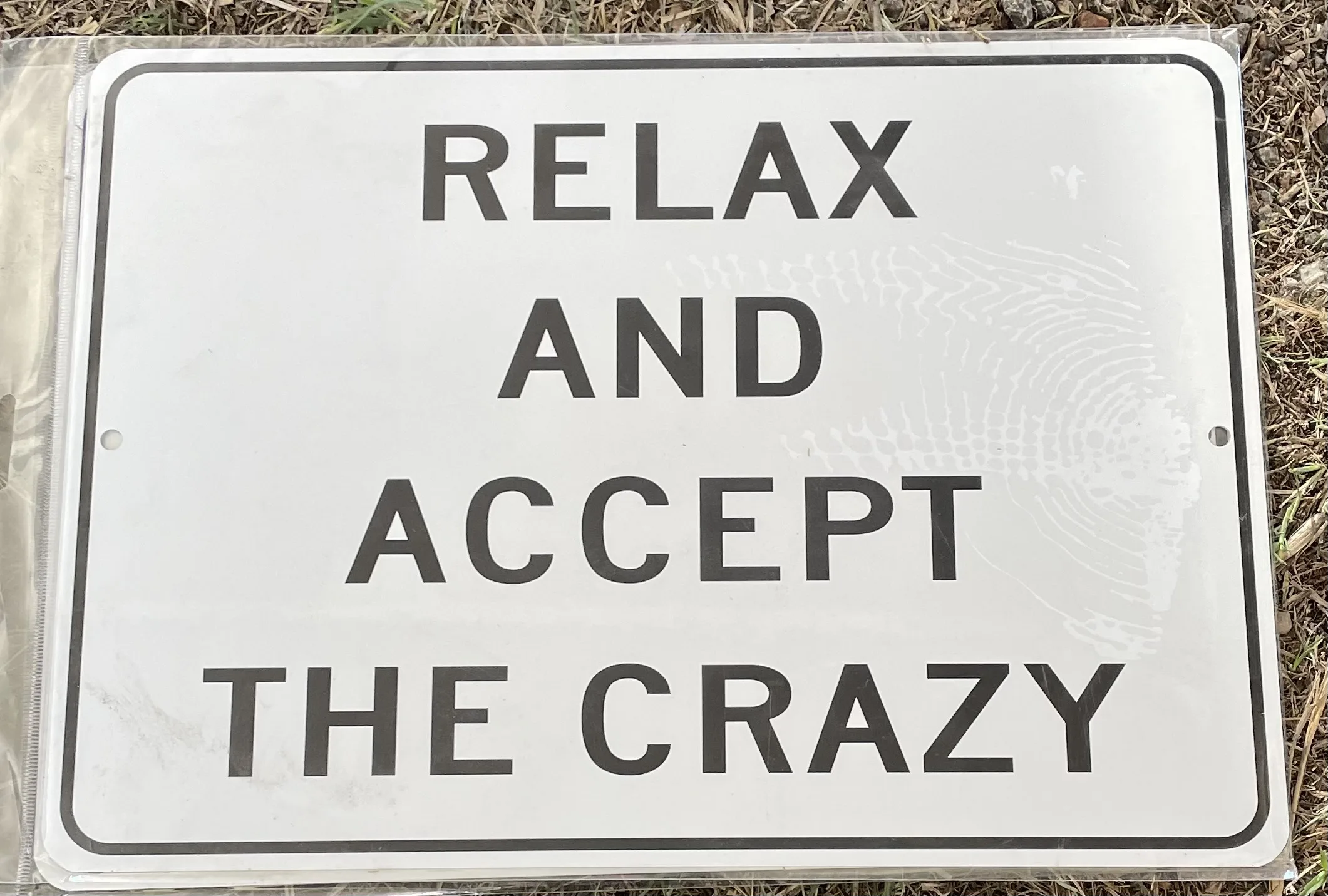 Relax And Accept The Crazy - Aluminum Signs Metal Sign