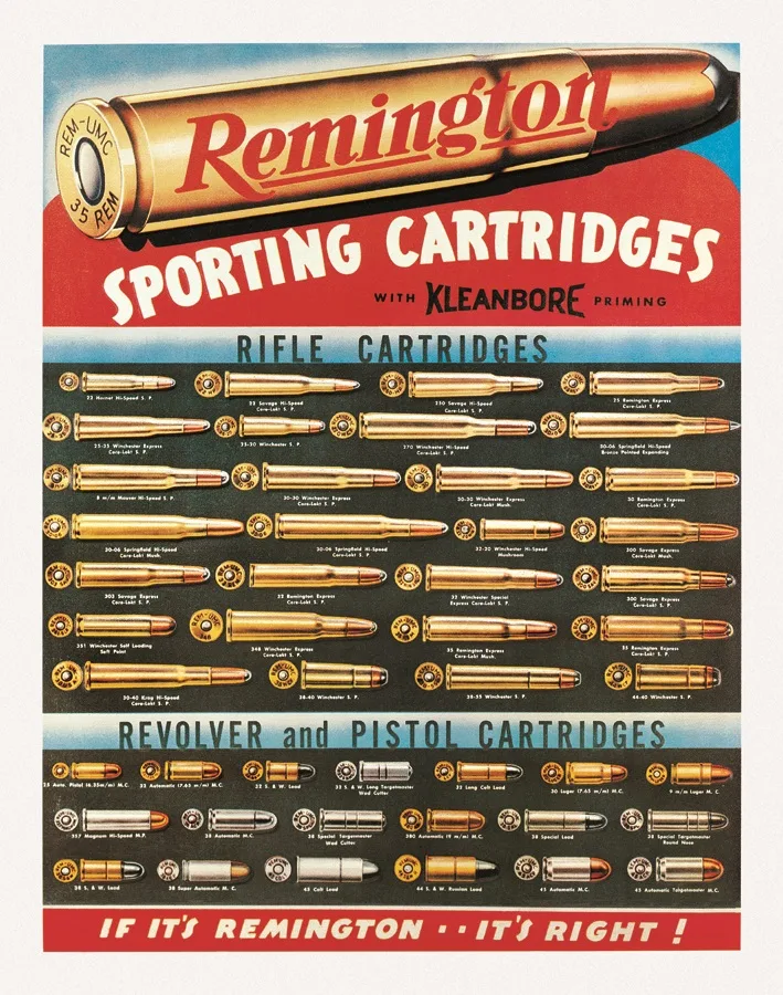 Remington Sporting Cartridges - Tin Signs Metal Sign