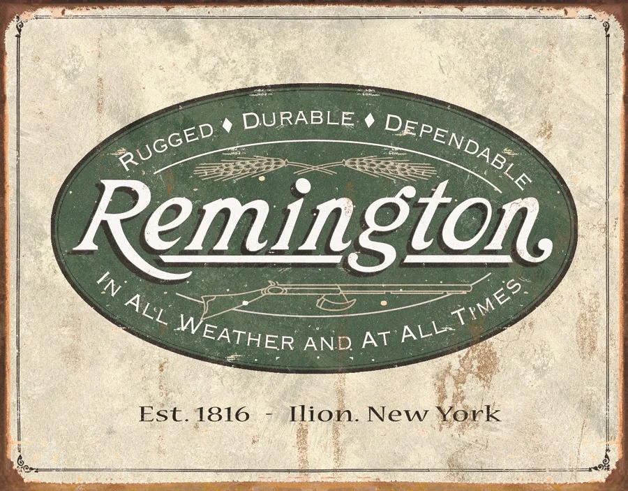 Remington (Weathered Logo) - Tin Signs Metal Sign