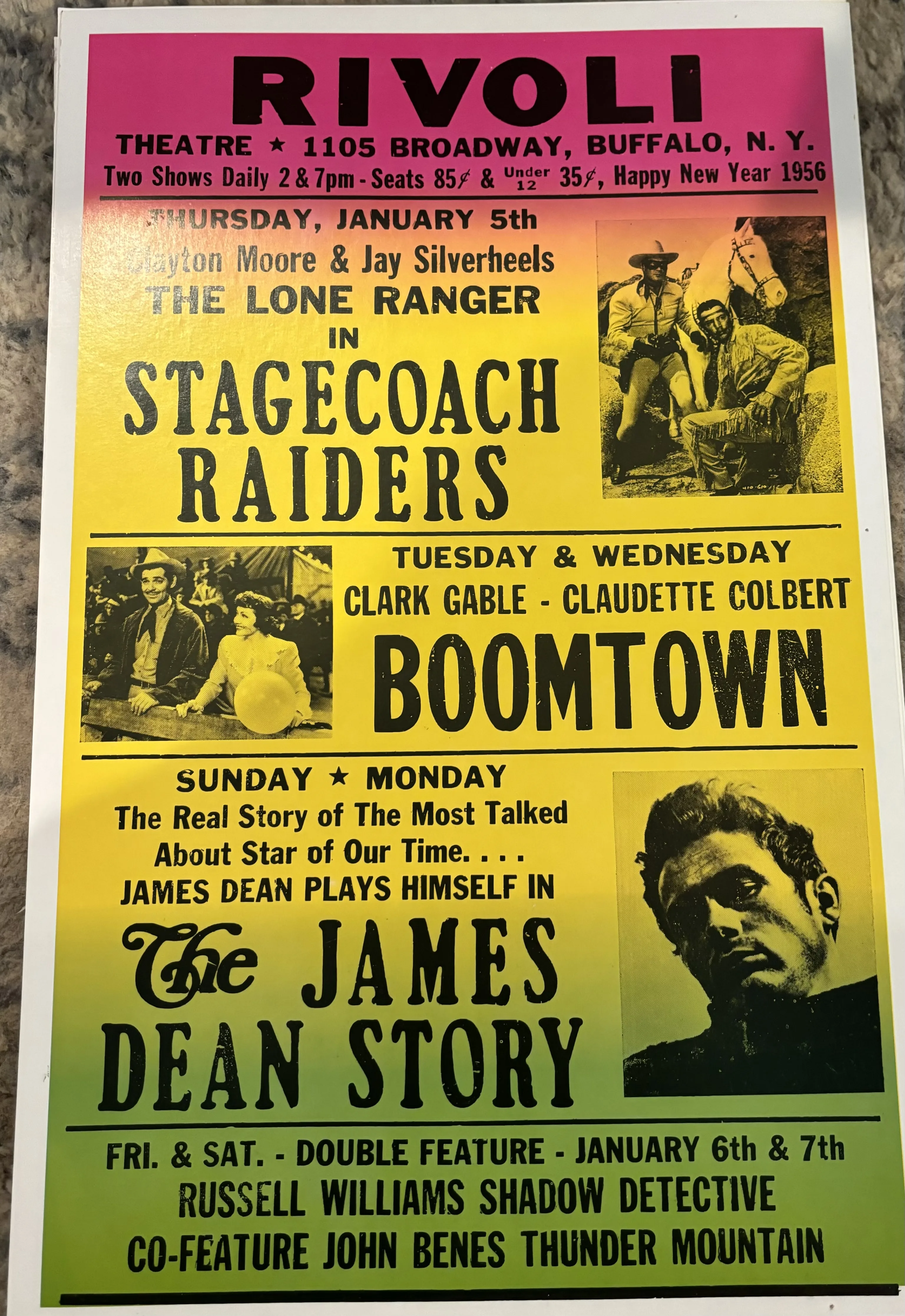 Rivoli-The Lone Ranger-Boomtown-The James Dean Story - Concert Posters Metal Sign