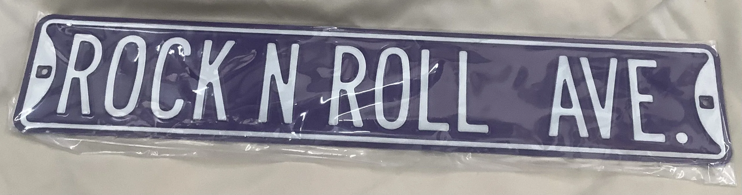 Rock N Roll Ave. - Music Metal Sign