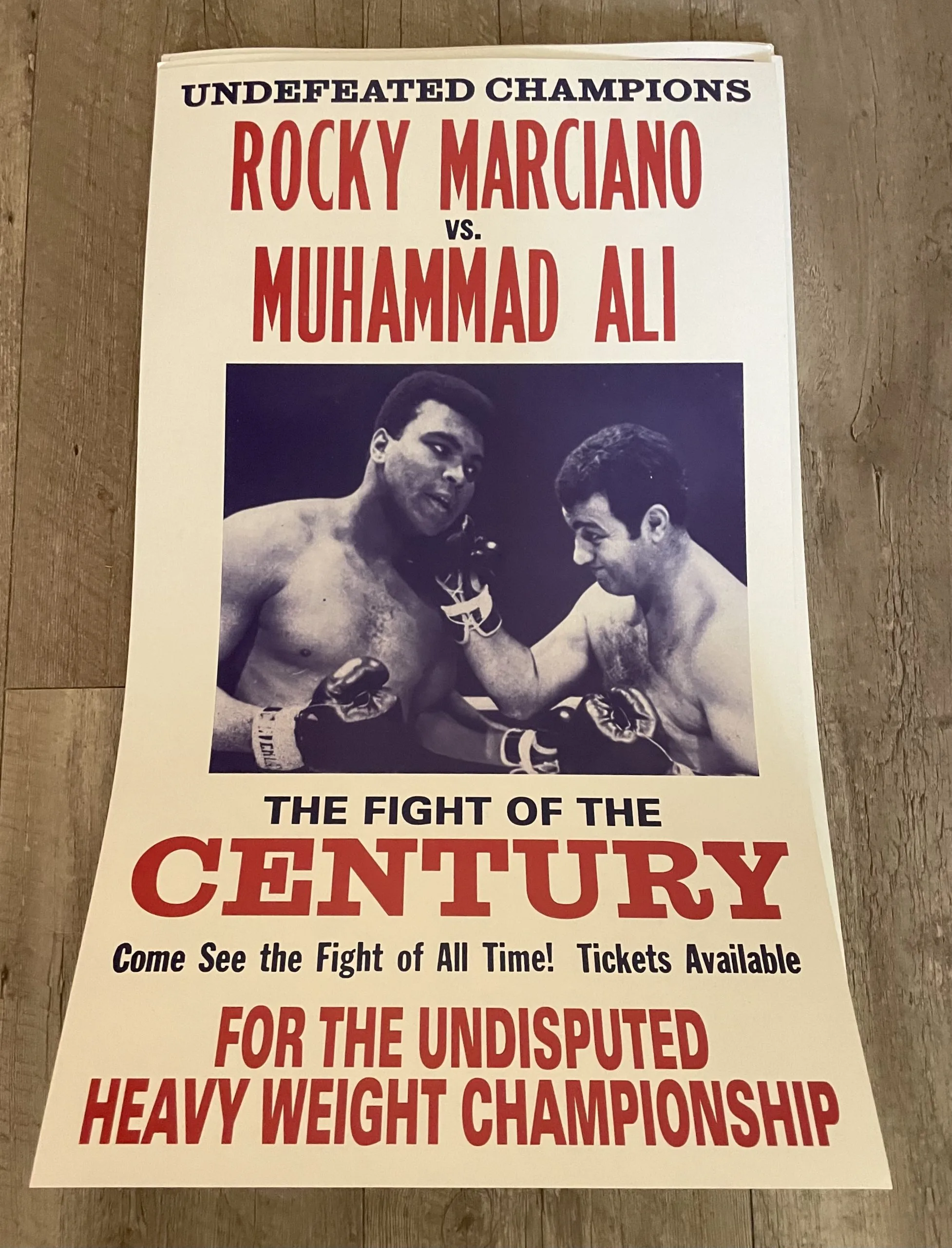 Rocky Marciano Vs Muhammad Ali-The Fight Of The Century - Concert Posters Metal Sign