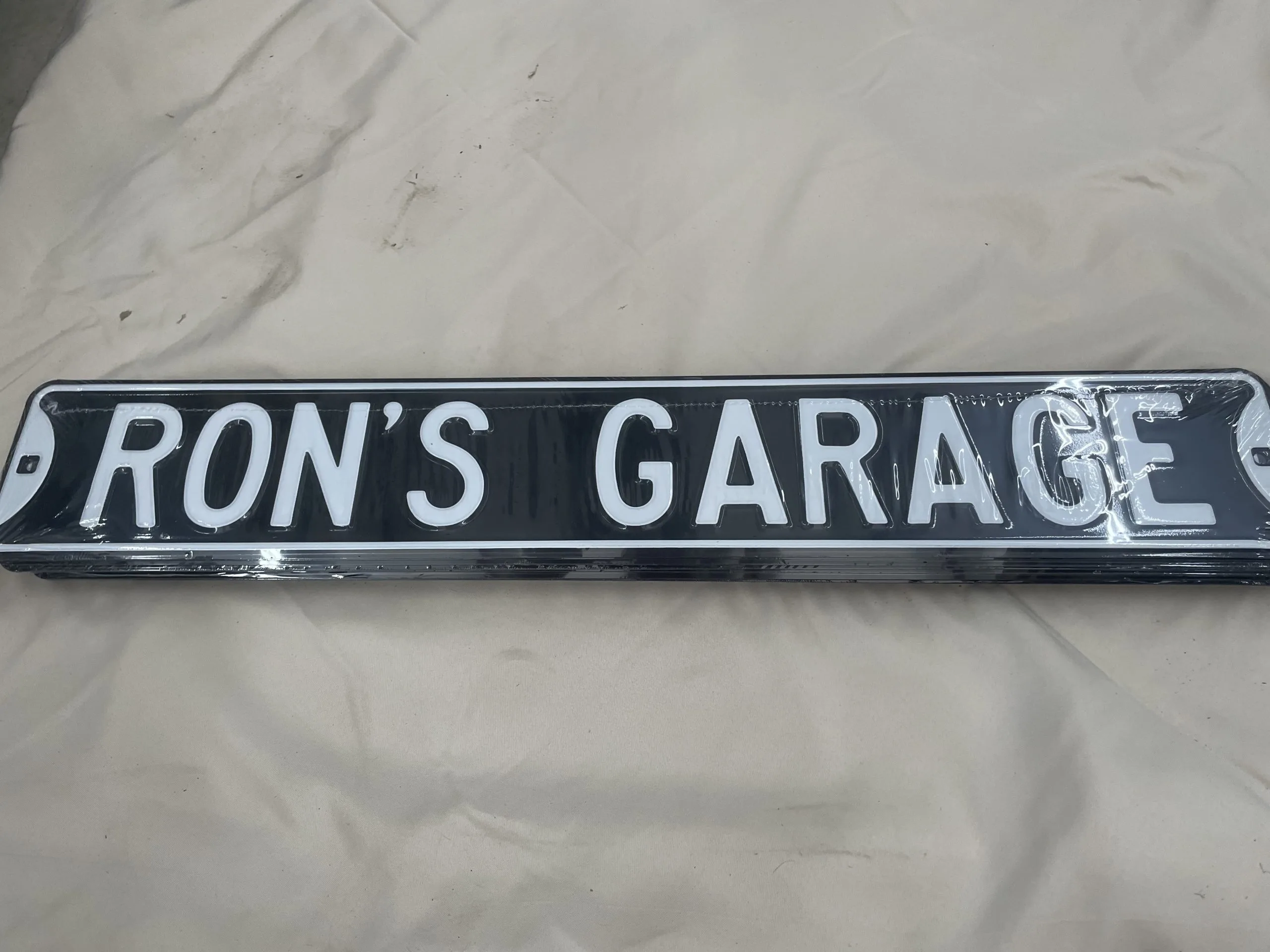 Ron's Garage - Street Signs Metal Sign