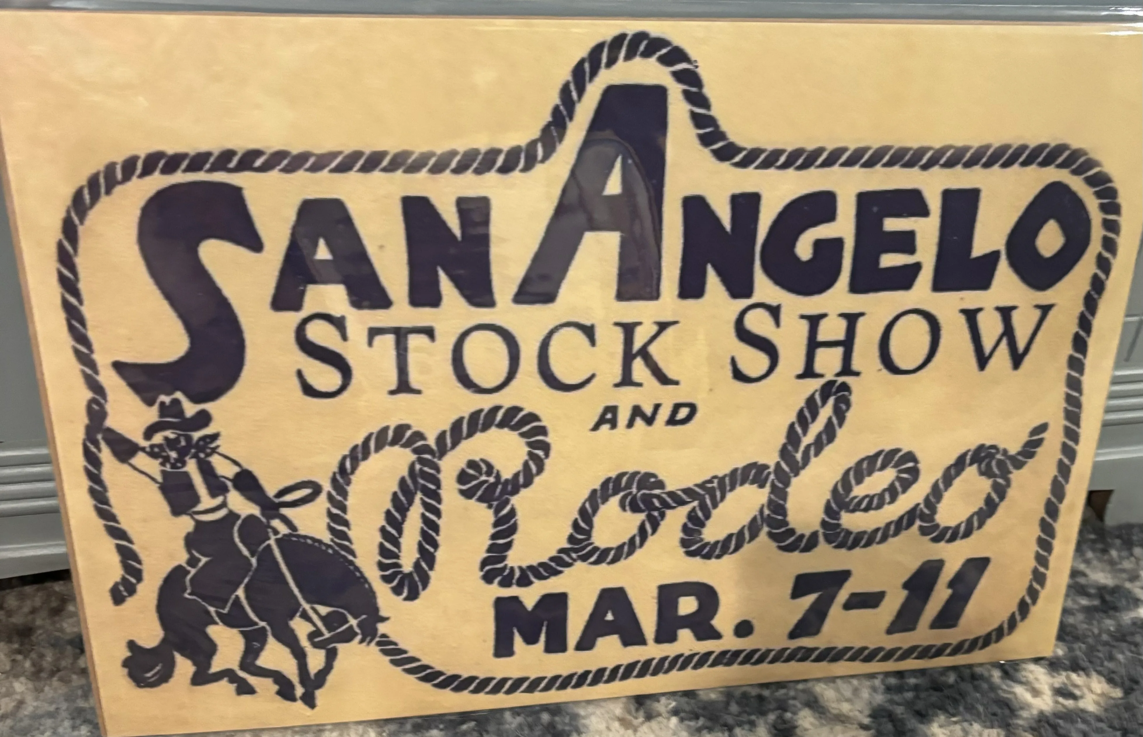 San Angelo Stock Show And Rodeo-Mar. 7-11 (Small) - Rodeo Posters Metal Sign