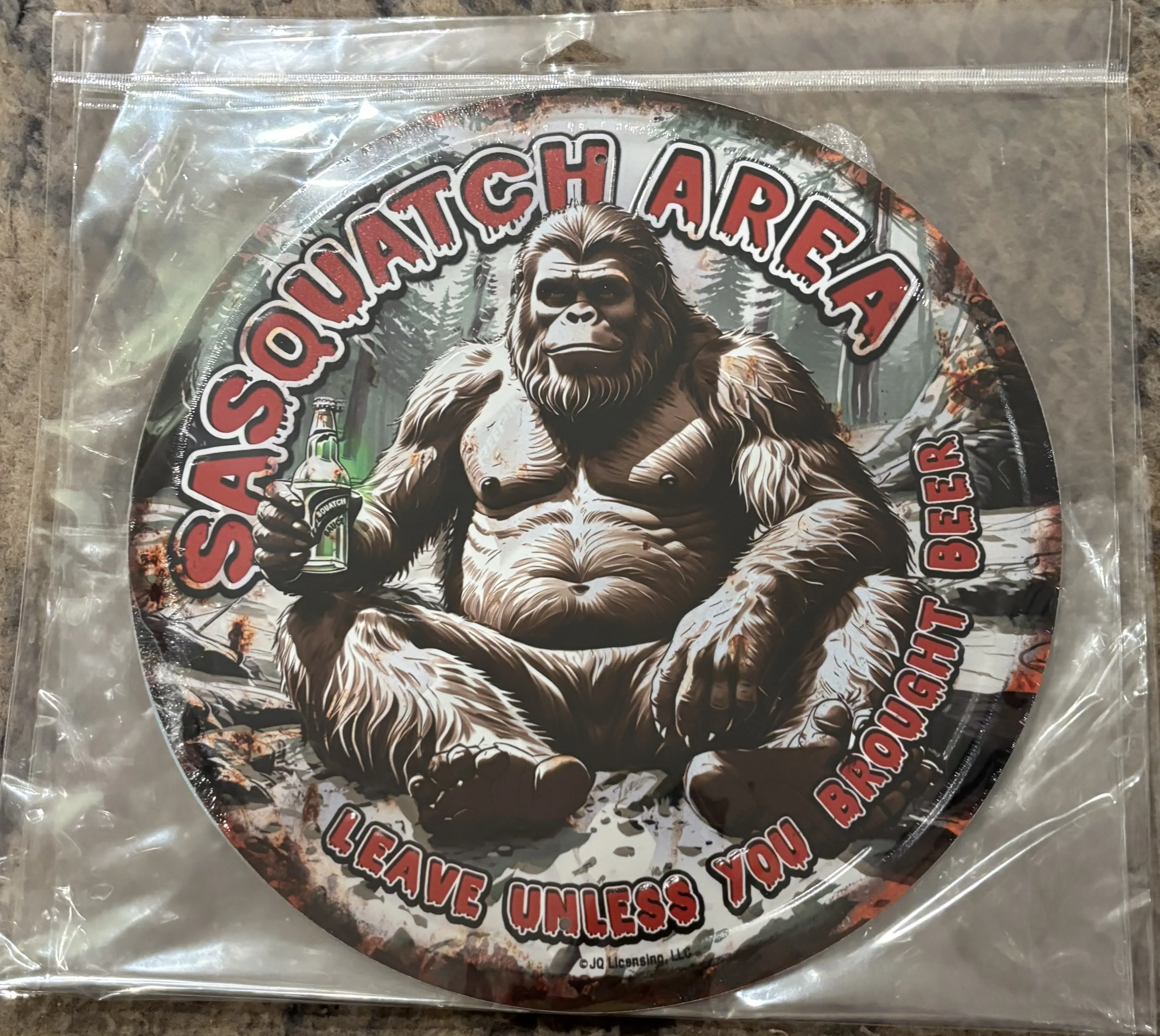 Sasquatch Area-Leave Unless You Brought Beer - Tin Signs Metal Sign