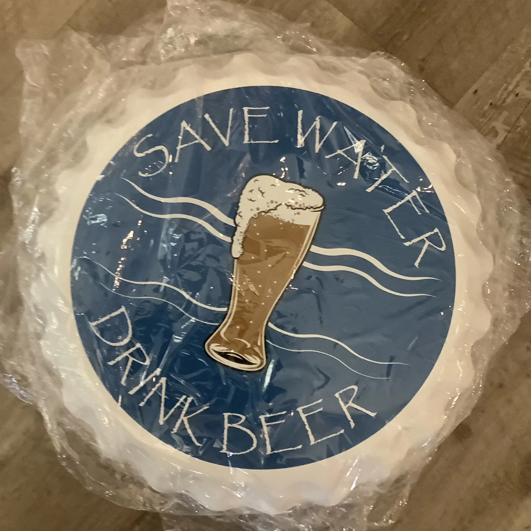 Save Water Drink Beer Bottle Cap - Bottle Caps Metal Sign