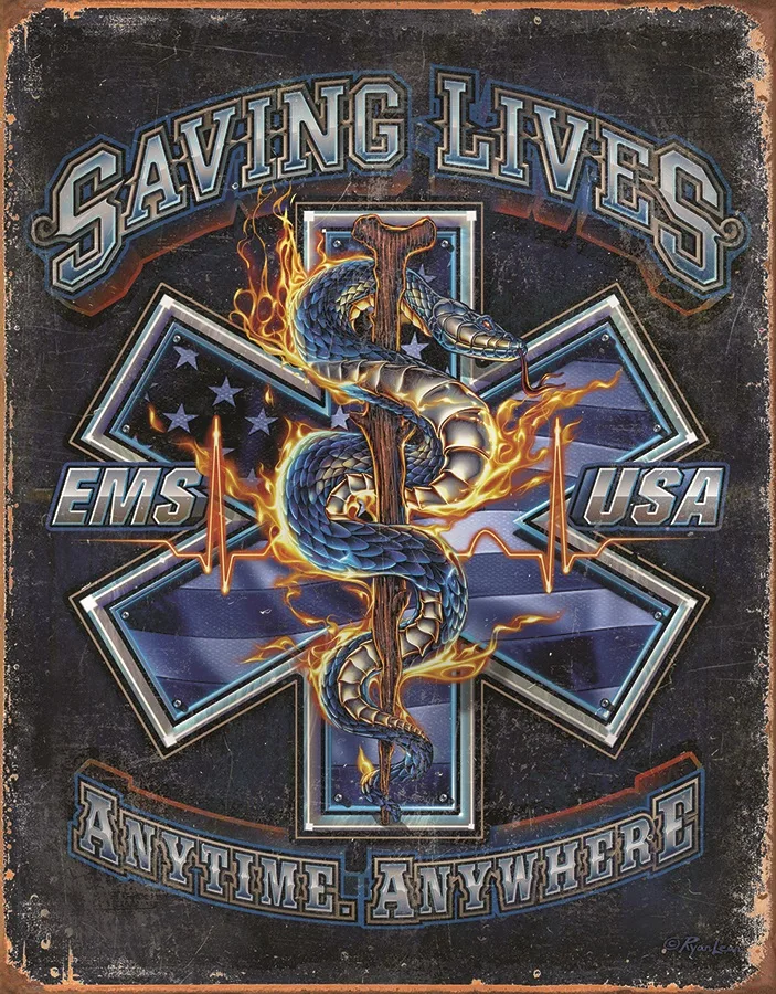 Saving Lives Anytime Anywhere - Tin Signs Metal Sign