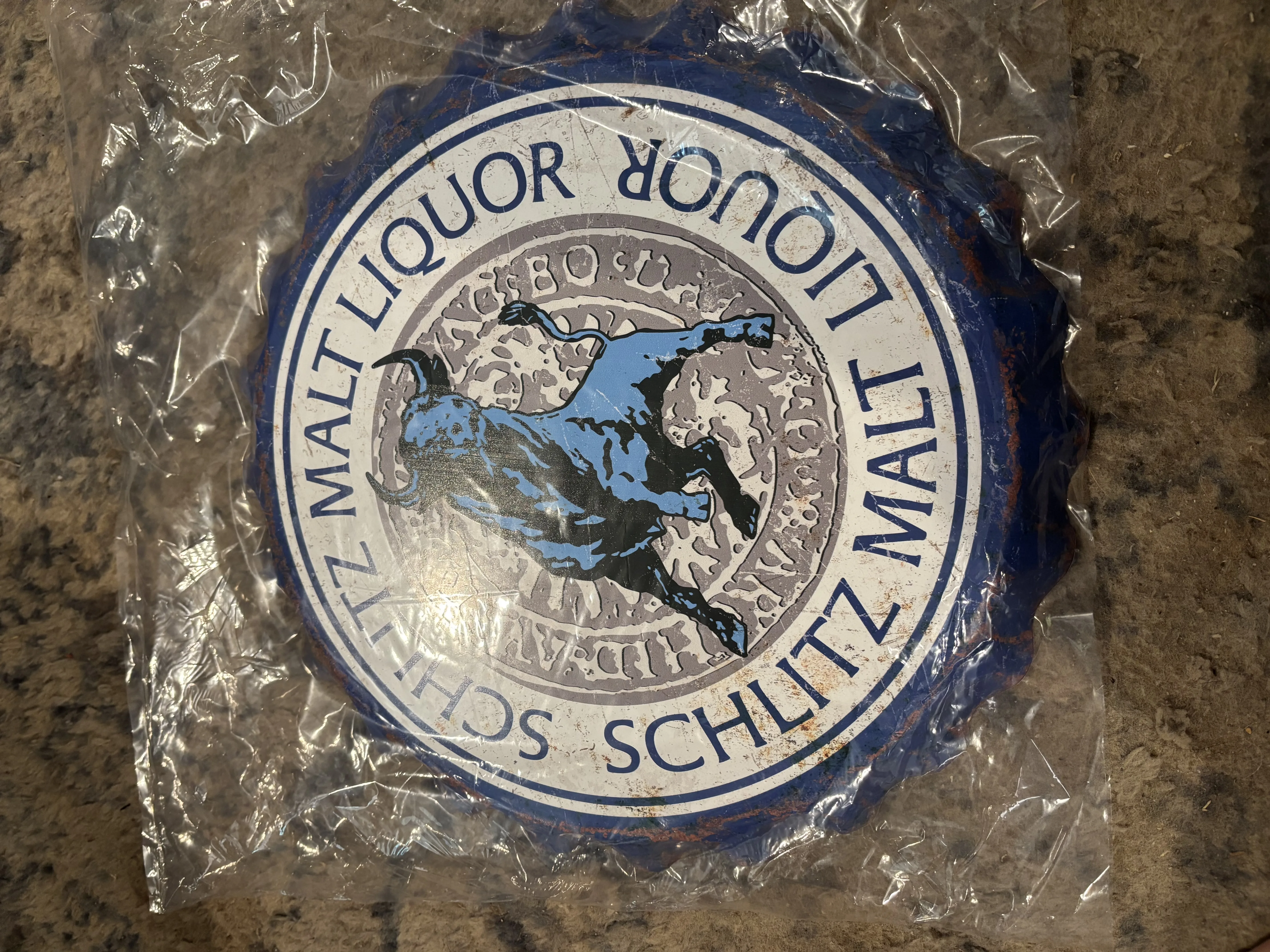 Schlitz Malt Liquor - Bottle Caps Metal Sign
